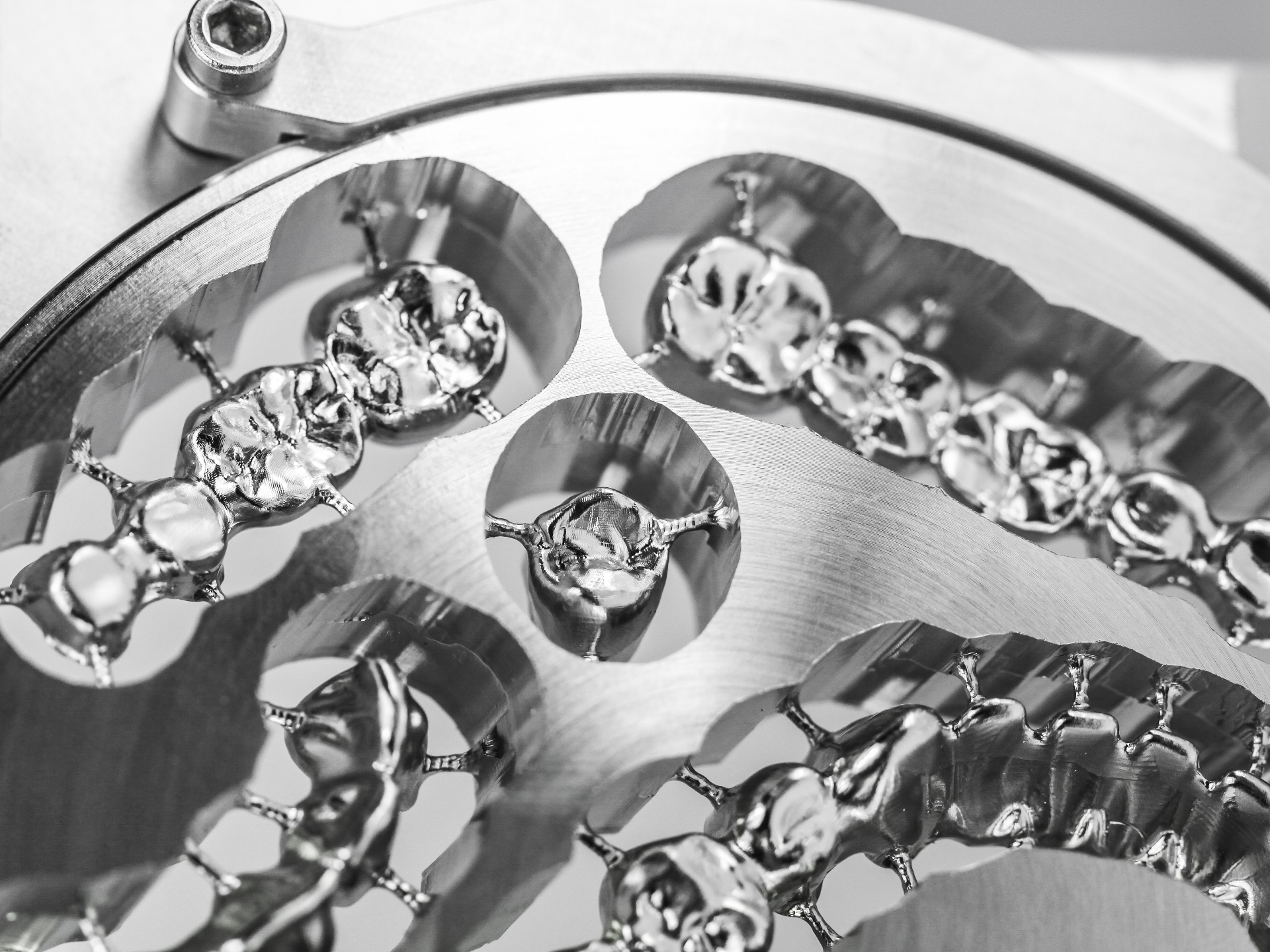 Zirconia dental crowns showcasing precision craftsmanship